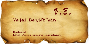 Vajai Benjámin névjegykártya