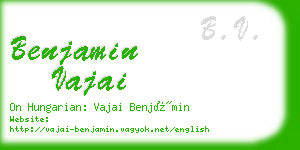 benjamin vajai business card